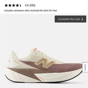 New Balance Cream and Brown Running Shoes